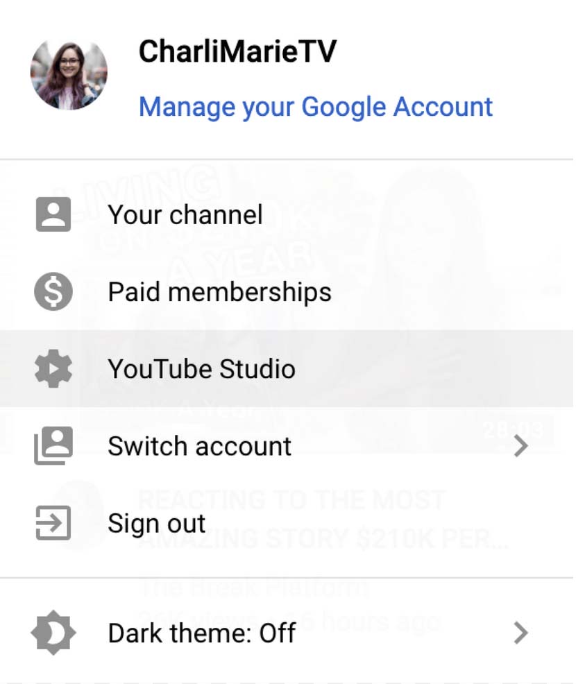 Take control over a YouTube channel